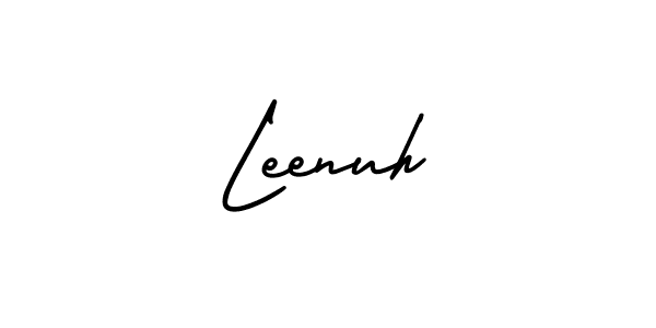 How to Draw Leenuh signature style? AmerikaSignatureDemo-Regular is a latest design signature styles for name Leenuh. Leenuh signature style 3 images and pictures png