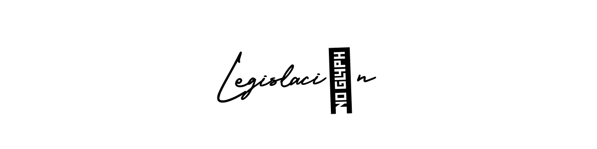 Design your own signature with our free online signature maker. With this signature software, you can create a handwritten (AmerikaSignatureDemo-Regular) signature for name Legislación. Legislación signature style 3 images and pictures png