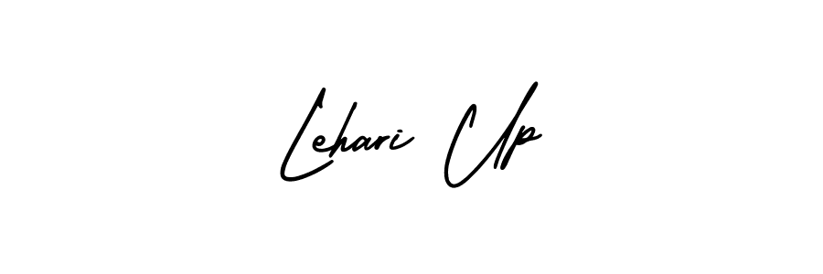 How to make Lehari Up name signature. Use AmerikaSignatureDemo-Regular style for creating short signs online. This is the latest handwritten sign. Lehari Up signature style 3 images and pictures png