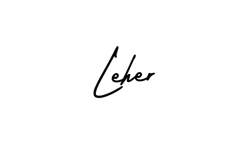 Design your own signature with our free online signature maker. With this signature software, you can create a handwritten (AmerikaSignatureDemo-Regular) signature for name Leher. Leher signature style 3 images and pictures png