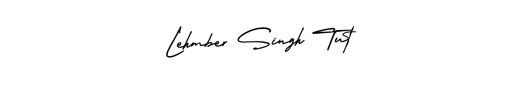 The best way (AmerikaSignatureDemo-Regular) to make a short signature is to pick only two or three words in your name. The name Lehmber Singh Tut include a total of six letters. For converting this name. Lehmber Singh Tut signature style 3 images and pictures png