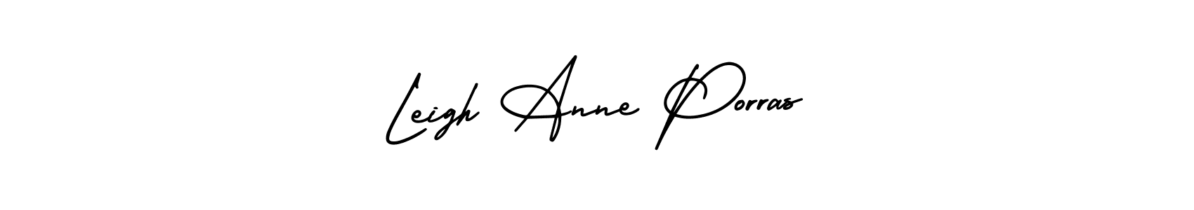 Leigh Anne Porras stylish signature style. Best Handwritten Sign (AmerikaSignatureDemo-Regular) for my name. Handwritten Signature Collection Ideas for my name Leigh Anne Porras. Leigh Anne Porras signature style 3 images and pictures png