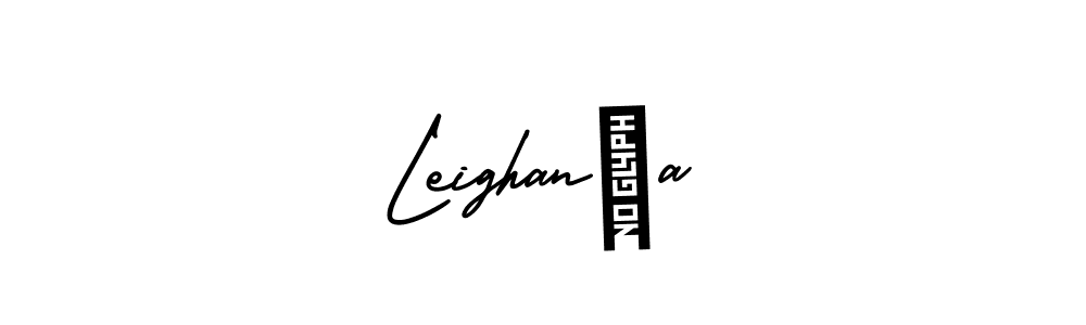 The best way (AmerikaSignatureDemo-Regular) to make a short signature is to pick only two or three words in your name. The name Leighanña include a total of six letters. For converting this name. Leighanña signature style 3 images and pictures png