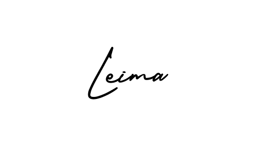 The best way (AmerikaSignatureDemo-Regular) to make a short signature is to pick only two or three words in your name. The name Leima include a total of six letters. For converting this name. Leima signature style 3 images and pictures png