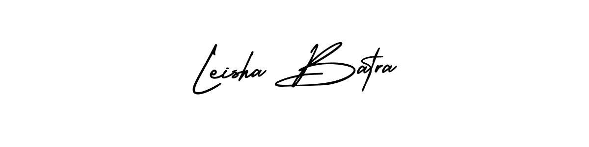 The best way (AmerikaSignatureDemo-Regular) to make a short signature is to pick only two or three words in your name. The name Leisha Batra include a total of six letters. For converting this name. Leisha Batra signature style 3 images and pictures png