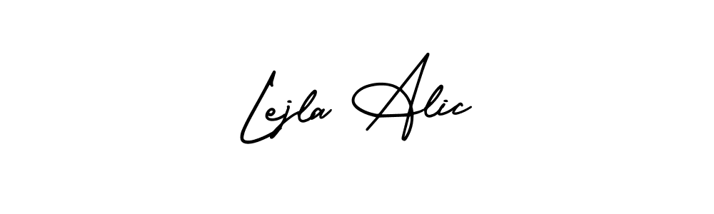 Lejla Alic stylish signature style. Best Handwritten Sign (AmerikaSignatureDemo-Regular) for my name. Handwritten Signature Collection Ideas for my name Lejla Alic. Lejla Alic signature style 3 images and pictures png