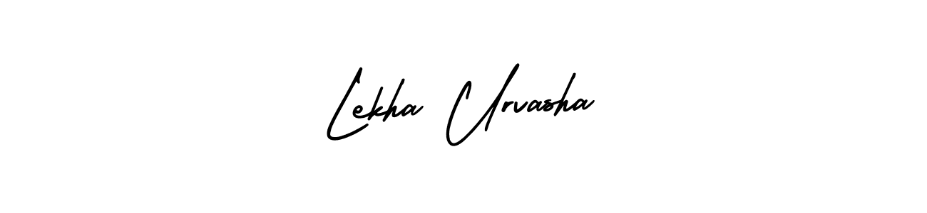 if you are searching for the best signature style for your name Lekha Urvasha. so please give up your signature search. here we have designed multiple signature styles  using AmerikaSignatureDemo-Regular. Lekha Urvasha signature style 3 images and pictures png