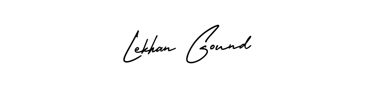 How to make Lekhan Gound name signature. Use AmerikaSignatureDemo-Regular style for creating short signs online. This is the latest handwritten sign. Lekhan Gound signature style 3 images and pictures png