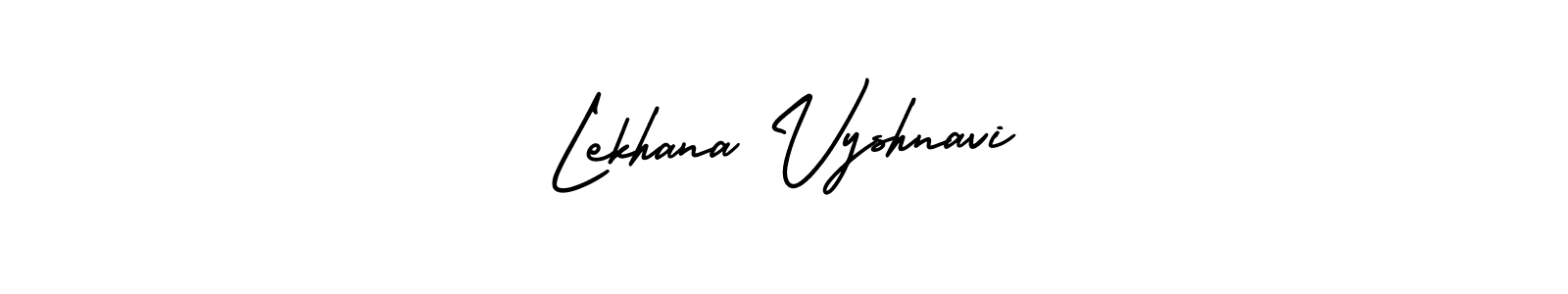 The best way (AmerikaSignatureDemo-Regular) to make a short signature is to pick only two or three words in your name. The name Lekhana Vyshnavi include a total of six letters. For converting this name. Lekhana Vyshnavi signature style 3 images and pictures png