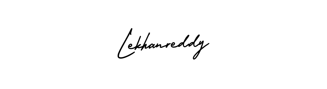 You should practise on your own different ways (AmerikaSignatureDemo-Regular) to write your name (Lekhanreddy) in signature. don't let someone else do it for you. Lekhanreddy signature style 3 images and pictures png