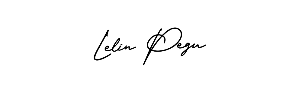 It looks lik you need a new signature style for name Lelin Pegu. Design unique handwritten (AmerikaSignatureDemo-Regular) signature with our free signature maker in just a few clicks. Lelin Pegu signature style 3 images and pictures png