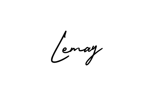 How to Draw Lemay signature style? AmerikaSignatureDemo-Regular is a latest design signature styles for name Lemay. Lemay signature style 3 images and pictures png