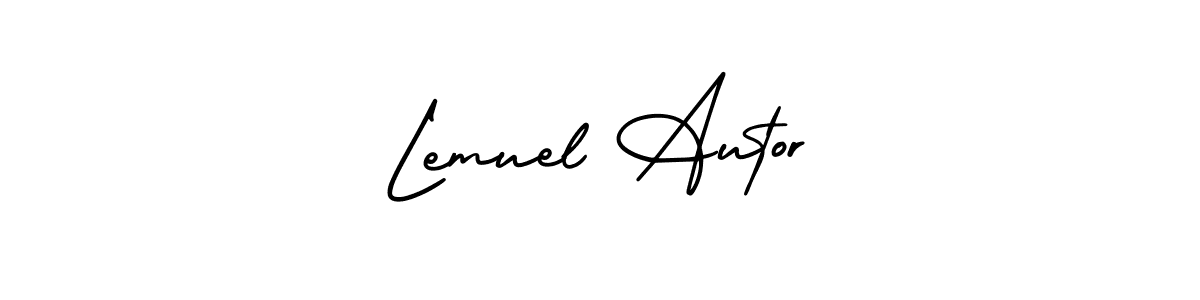 Check out images of Autograph of Lemuel Autor name. Actor Lemuel Autor Signature Style. AmerikaSignatureDemo-Regular is a professional sign style online. Lemuel Autor signature style 3 images and pictures png