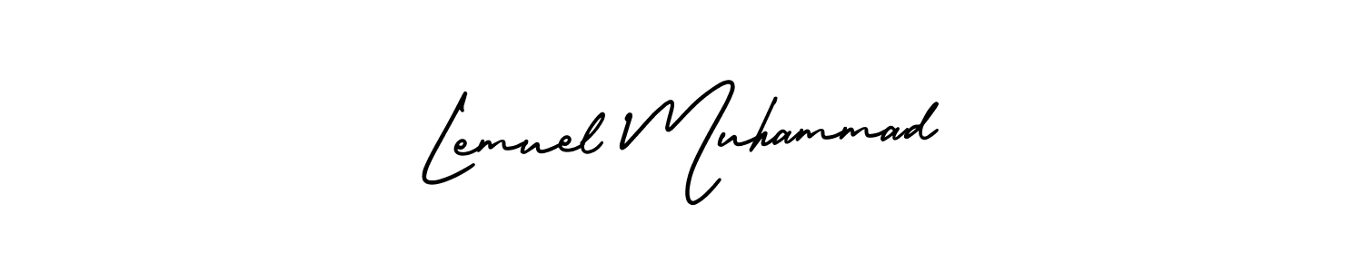 How to make Lemuel Muhammad signature? AmerikaSignatureDemo-Regular is a professional autograph style. Create handwritten signature for Lemuel Muhammad name. Lemuel Muhammad signature style 3 images and pictures png