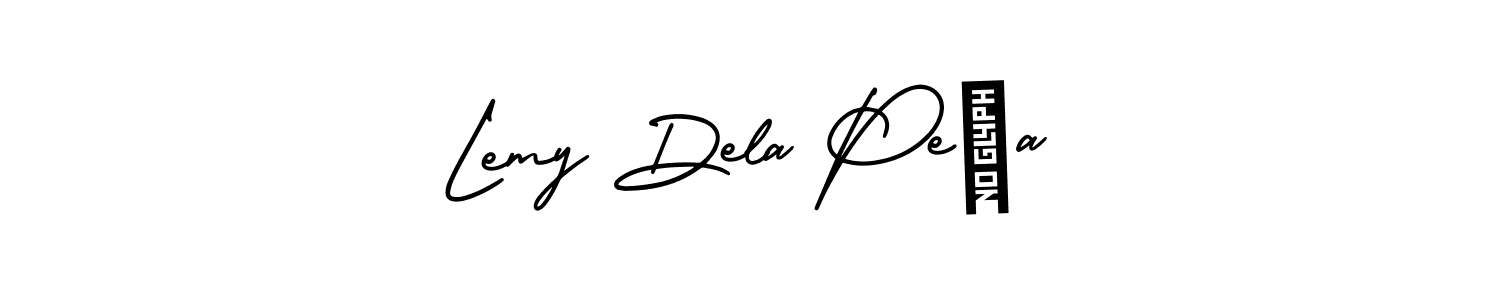 Make a short Lemy Dela Peña signature style. Manage your documents anywhere anytime using AmerikaSignatureDemo-Regular. Create and add eSignatures, submit forms, share and send files easily. Lemy Dela Peña signature style 3 images and pictures png