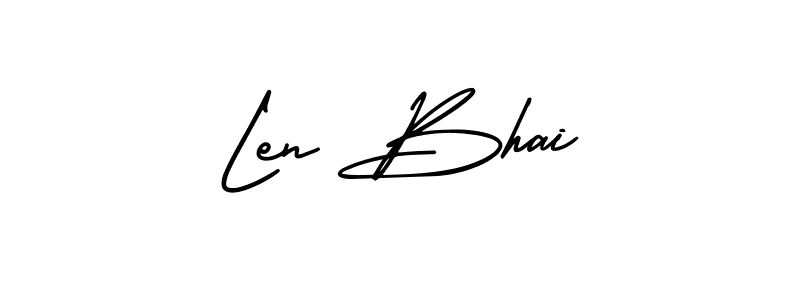 Also You can easily find your signature by using the search form. We will create Len Bhai name handwritten signature images for you free of cost using AmerikaSignatureDemo-Regular sign style. Len Bhai signature style 3 images and pictures png