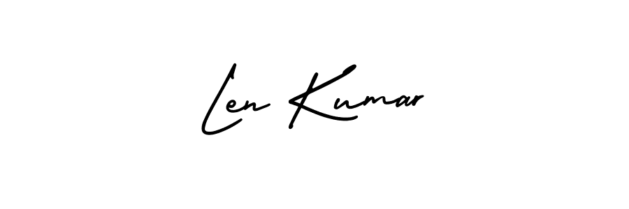 It looks lik you need a new signature style for name Len Kumar. Design unique handwritten (AmerikaSignatureDemo-Regular) signature with our free signature maker in just a few clicks. Len Kumar signature style 3 images and pictures png