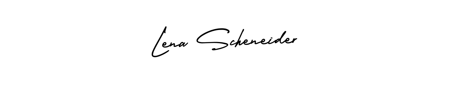 The best way (AmerikaSignatureDemo-Regular) to make a short signature is to pick only two or three words in your name. The name Lena Scheneider include a total of six letters. For converting this name. Lena Scheneider signature style 3 images and pictures png