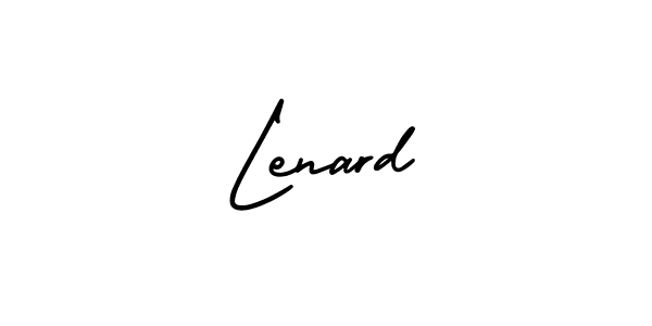 Lenard stylish signature style. Best Handwritten Sign (AmerikaSignatureDemo-Regular) for my name. Handwritten Signature Collection Ideas for my name Lenard. Lenard signature style 3 images and pictures png