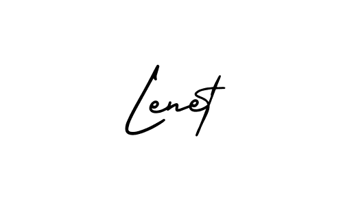 Make a beautiful signature design for name Lenet. With this signature (AmerikaSignatureDemo-Regular) style, you can create a handwritten signature for free. Lenet signature style 3 images and pictures png