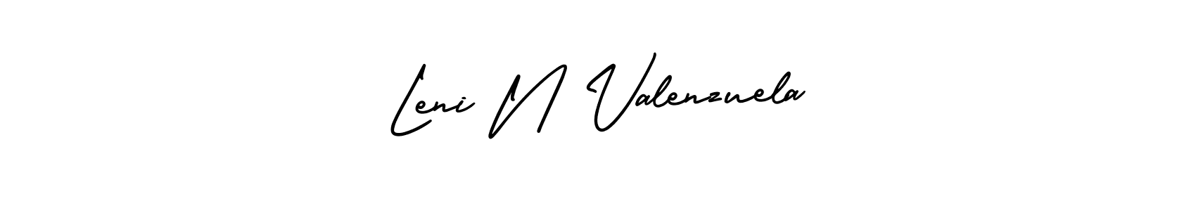 AmerikaSignatureDemo-Regular is a professional signature style that is perfect for those who want to add a touch of class to their signature. It is also a great choice for those who want to make their signature more unique. Get Leni N Valenzuela name to fancy signature for free. Leni N Valenzuela signature style 3 images and pictures png