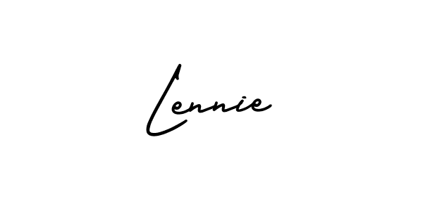 Lennie stylish signature style. Best Handwritten Sign (AmerikaSignatureDemo-Regular) for my name. Handwritten Signature Collection Ideas for my name Lennie. Lennie signature style 3 images and pictures png