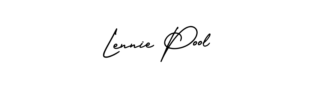 How to make Lennie Pool name signature. Use AmerikaSignatureDemo-Regular style for creating short signs online. This is the latest handwritten sign. Lennie Pool signature style 3 images and pictures png