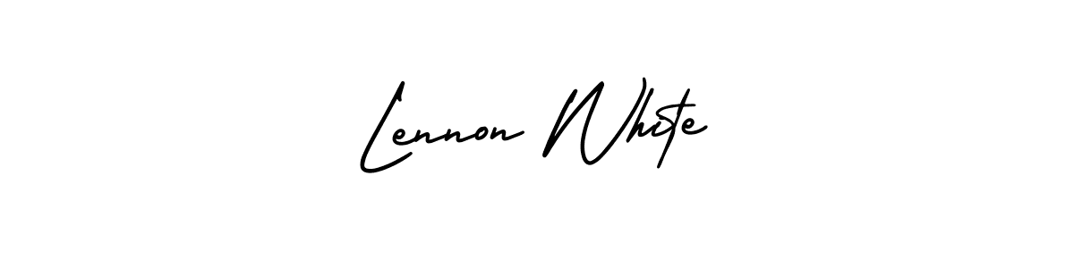 Similarly AmerikaSignatureDemo-Regular is the best handwritten signature design. Signature creator online .You can use it as an online autograph creator for name Lennon White. Lennon White signature style 3 images and pictures png