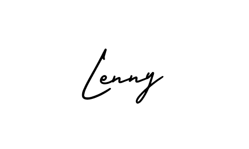 Use a signature maker to create a handwritten signature online. With this signature software, you can design (AmerikaSignatureDemo-Regular) your own signature for name Lenny. Lenny signature style 3 images and pictures png