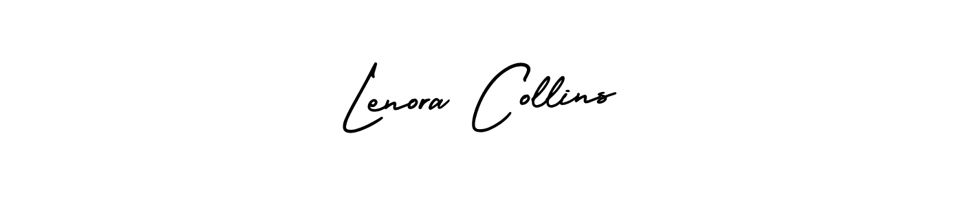 The best way (AmerikaSignatureDemo-Regular) to make a short signature is to pick only two or three words in your name. The name Lenora Collins include a total of six letters. For converting this name. Lenora Collins signature style 3 images and pictures png