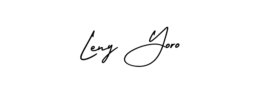 Leny Yoro stylish signature style. Best Handwritten Sign (AmerikaSignatureDemo-Regular) for my name. Handwritten Signature Collection Ideas for my name Leny Yoro. Leny Yoro signature style 3 images and pictures png