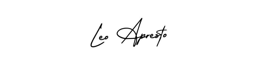 Design your own signature with our free online signature maker. With this signature software, you can create a handwritten (AmerikaSignatureDemo-Regular) signature for name Leo Apresto. Leo Apresto signature style 3 images and pictures png
