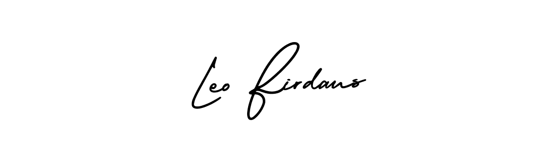 Create a beautiful signature design for name Leo Firdaus. With this signature (AmerikaSignatureDemo-Regular) fonts, you can make a handwritten signature for free. Leo Firdaus signature style 3 images and pictures png