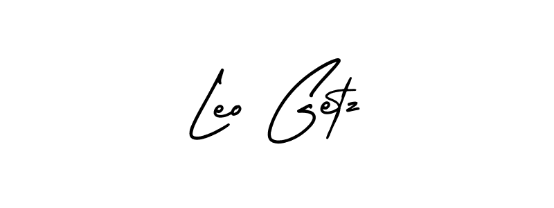 How to make Leo Getz name signature. Use AmerikaSignatureDemo-Regular style for creating short signs online. This is the latest handwritten sign. Leo Getz signature style 3 images and pictures png