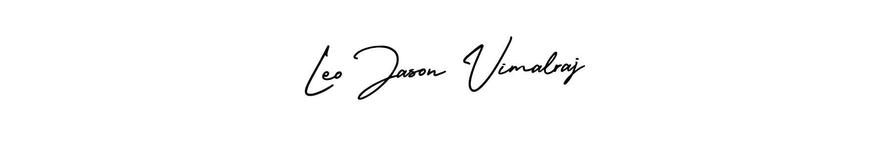 if you are searching for the best signature style for your name Leo Jason Vimalraj. so please give up your signature search. here we have designed multiple signature styles  using AmerikaSignatureDemo-Regular. Leo Jason Vimalraj signature style 3 images and pictures png
