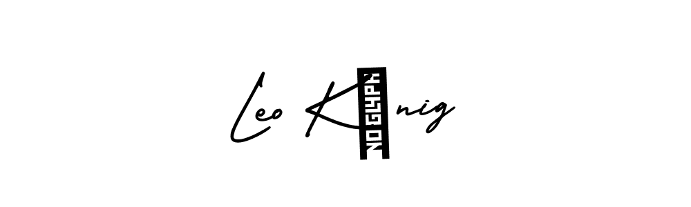 Design your own signature with our free online signature maker. With this signature software, you can create a handwritten (AmerikaSignatureDemo-Regular) signature for name Leo König. Leo König signature style 3 images and pictures png