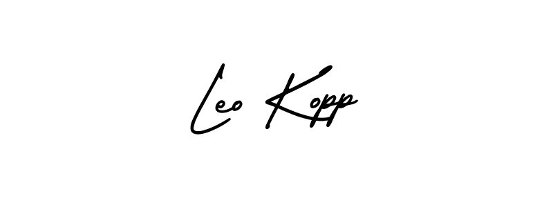 Leo Kopp stylish signature style. Best Handwritten Sign (AmerikaSignatureDemo-Regular) for my name. Handwritten Signature Collection Ideas for my name Leo Kopp. Leo Kopp signature style 3 images and pictures png