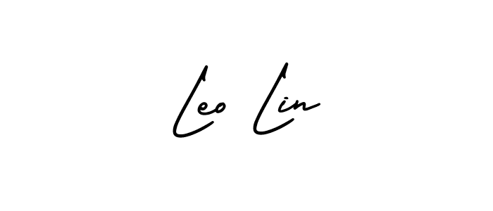 Leo Lin stylish signature style. Best Handwritten Sign (AmerikaSignatureDemo-Regular) for my name. Handwritten Signature Collection Ideas for my name Leo Lin. Leo Lin signature style 3 images and pictures png