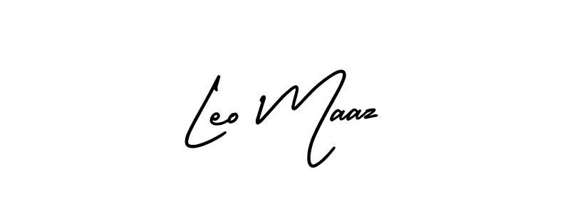 Create a beautiful signature design for name Leo Maaz. With this signature (AmerikaSignatureDemo-Regular) fonts, you can make a handwritten signature for free. Leo Maaz signature style 3 images and pictures png
