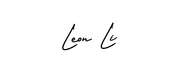 Use a signature maker to create a handwritten signature online. With this signature software, you can design (AmerikaSignatureDemo-Regular) your own signature for name Leon Li. Leon Li signature style 3 images and pictures png