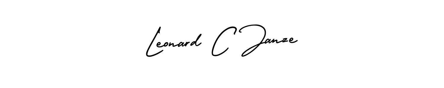 if you are searching for the best signature style for your name Leonard C Janze. so please give up your signature search. here we have designed multiple signature styles  using AmerikaSignatureDemo-Regular. Leonard C Janze signature style 3 images and pictures png