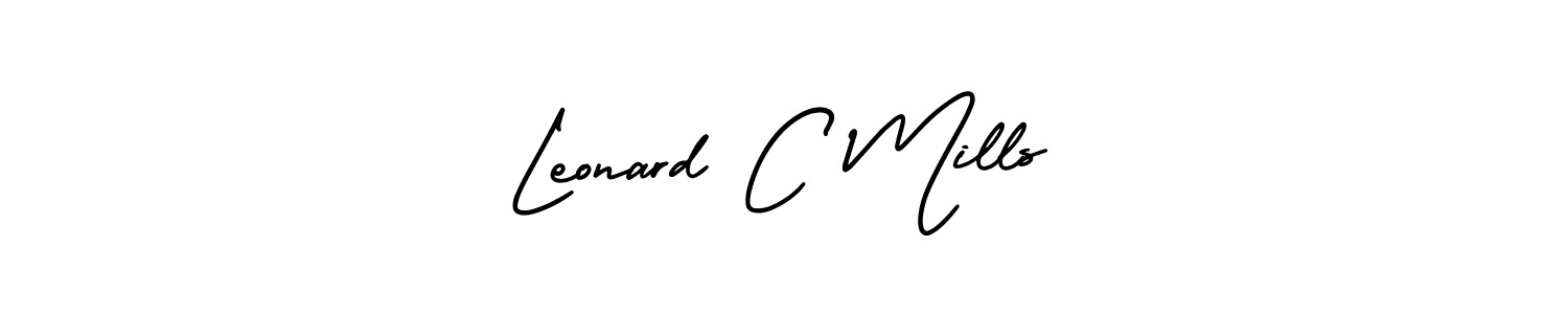 Make a beautiful signature design for name Leonard C Mills. Use this online signature maker to create a handwritten signature for free. Leonard C Mills signature style 3 images and pictures png