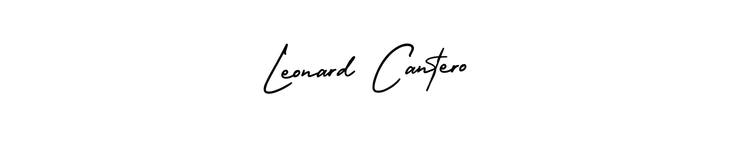 Make a beautiful signature design for name Leonard Cantero. With this signature (AmerikaSignatureDemo-Regular) style, you can create a handwritten signature for free. Leonard Cantero signature style 3 images and pictures png