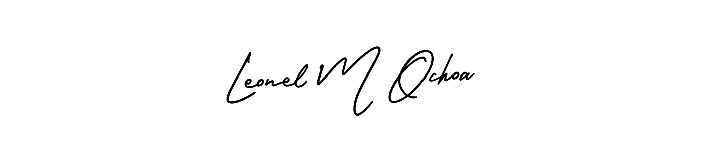 Make a beautiful signature design for name Leonel M Ochoa. With this signature (AmerikaSignatureDemo-Regular) style, you can create a handwritten signature for free. Leonel M Ochoa signature style 3 images and pictures png