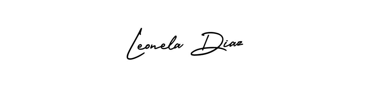 Leonela Diaz stylish signature style. Best Handwritten Sign (AmerikaSignatureDemo-Regular) for my name. Handwritten Signature Collection Ideas for my name Leonela Diaz. Leonela Diaz signature style 3 images and pictures png