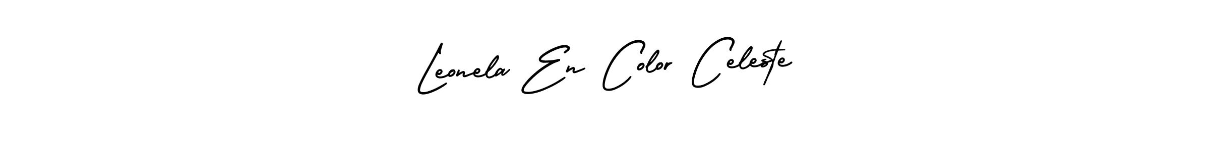 Best and Professional Signature Style for Leonela En Color Celeste. AmerikaSignatureDemo-Regular Best Signature Style Collection. Leonela En Color Celeste signature style 3 images and pictures png