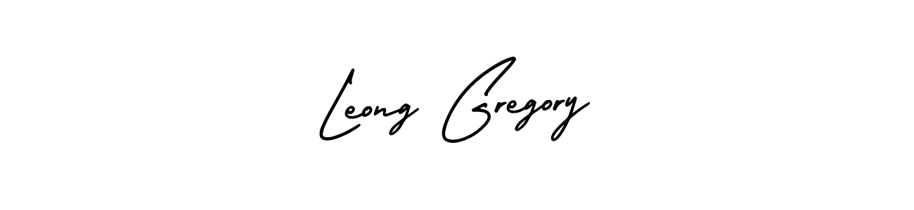 How to make Leong Gregory signature? AmerikaSignatureDemo-Regular is a professional autograph style. Create handwritten signature for Leong Gregory name. Leong Gregory signature style 3 images and pictures png