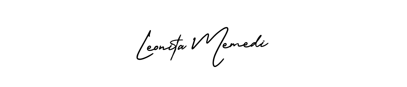 Make a beautiful signature design for name Leonita Memedi. With this signature (AmerikaSignatureDemo-Regular) style, you can create a handwritten signature for free. Leonita Memedi signature style 3 images and pictures png