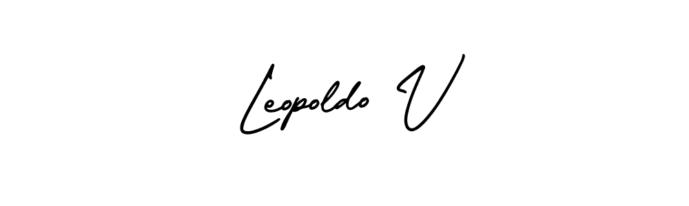 You should practise on your own different ways (AmerikaSignatureDemo-Regular) to write your name (Leopoldo V) in signature. don't let someone else do it for you. Leopoldo V signature style 3 images and pictures png