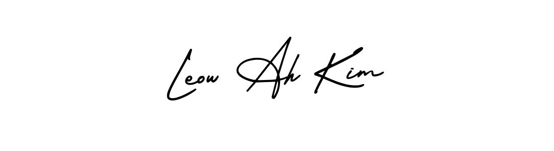 How to Draw Leow Ah Kim signature style? AmerikaSignatureDemo-Regular is a latest design signature styles for name Leow Ah Kim. Leow Ah Kim signature style 3 images and pictures png
